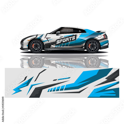 Car decal wrap design vector