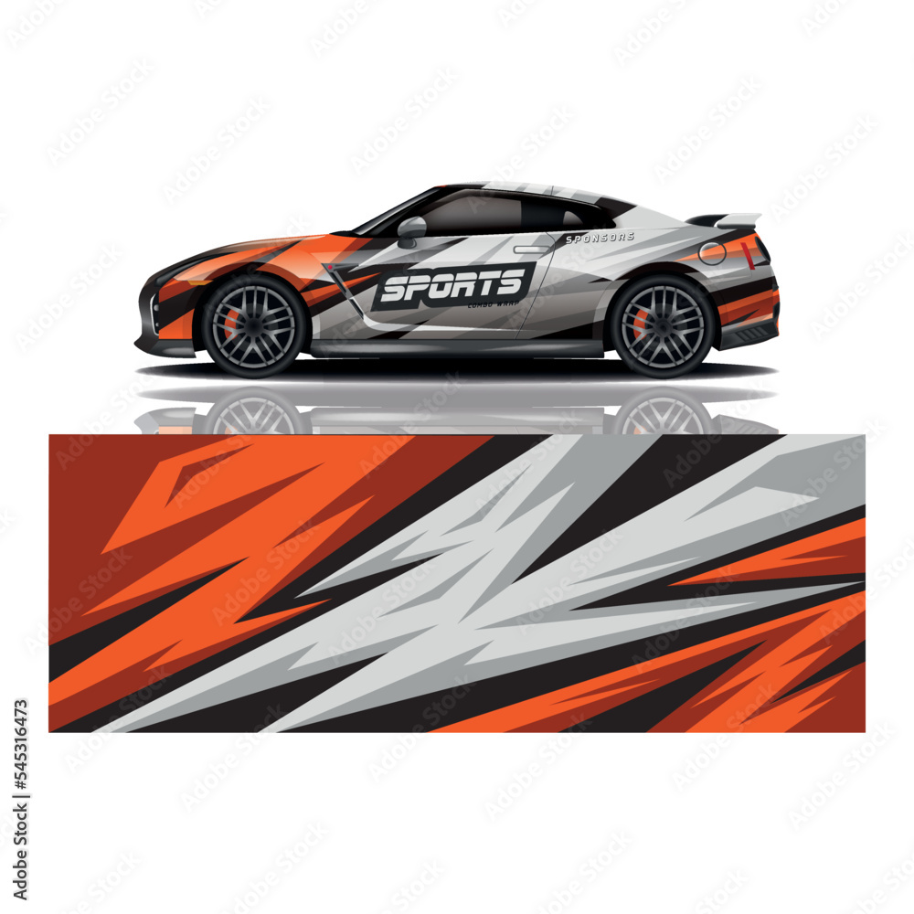 Car decal wrap design vector Car decal wrap design vector