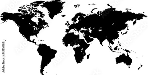 map of the world silhouette