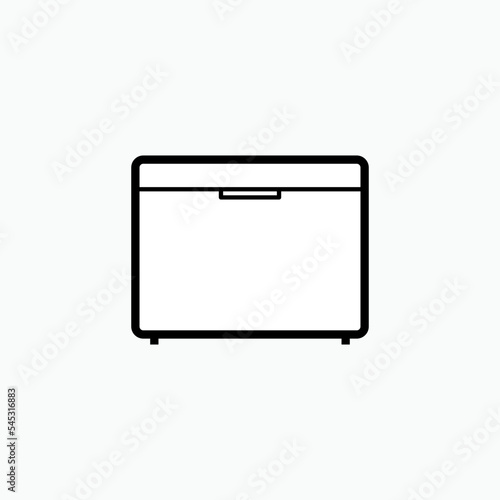 Freezer Icon - Vector, Sign and Symbol for Design, Presentation, Website or Apps Elements.    