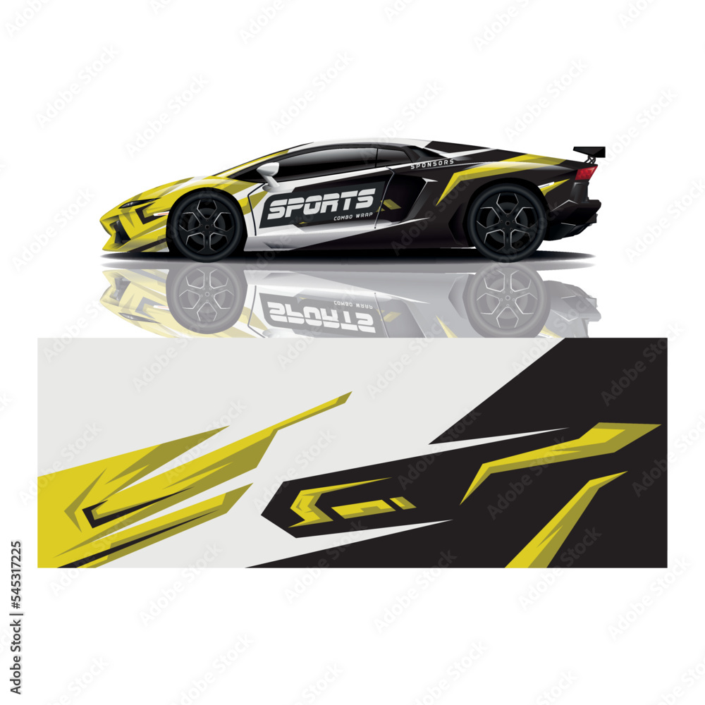 Car decal wrap design vector Car decal wrap design vector