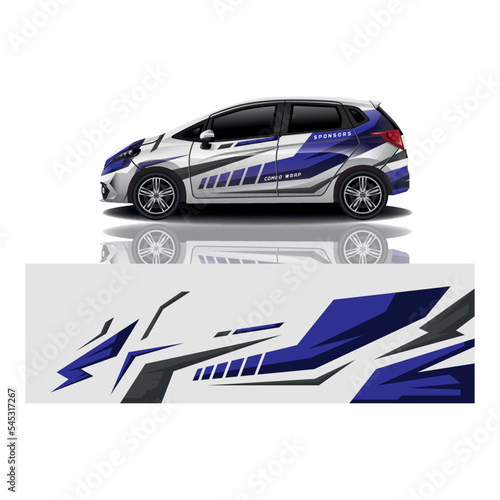 Car decal wrap design vector