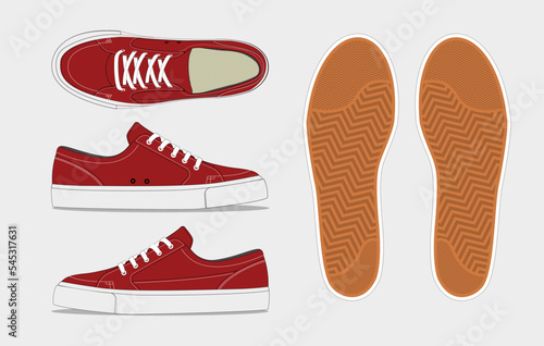 Sneakers shoe design concept with high detail