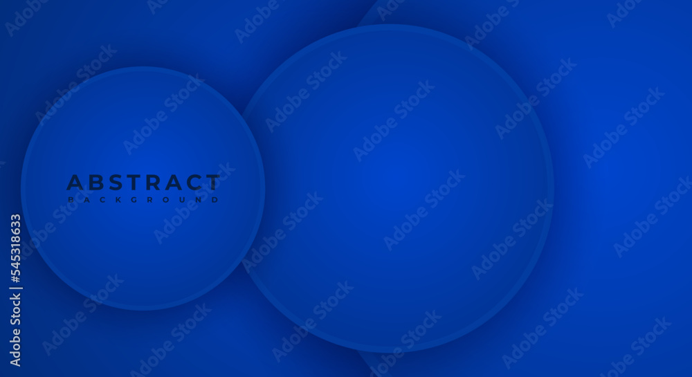 Abstract 3D Background Circle Blue Papercut Layer with Copy Space for Text or Message