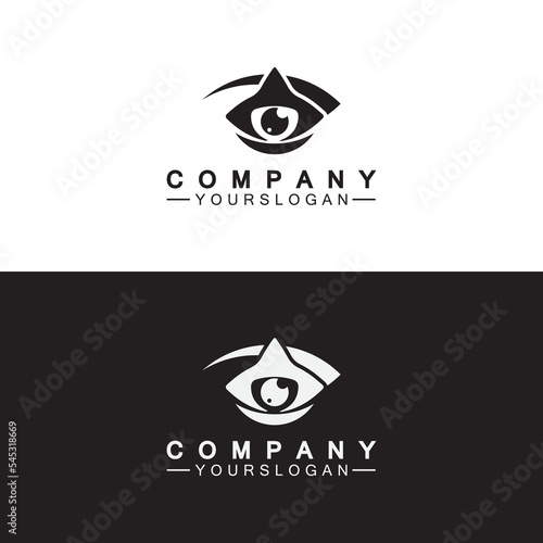 Eye drop logo icon design template