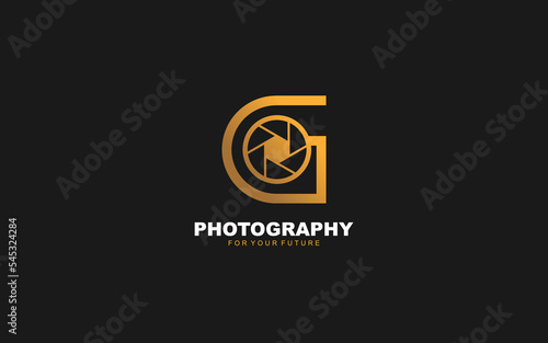 G logo photography for branding company. camera template vector illustration for your brand.