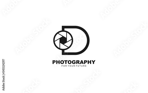 D logo photography for branding company. camera template vector illustration for your brand.