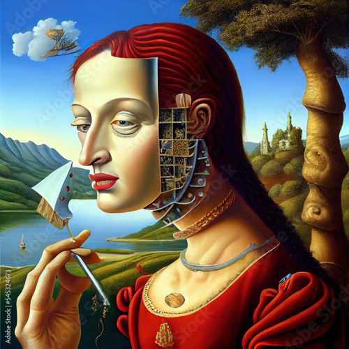 Принти на полотні Surreal Landscape Portrait