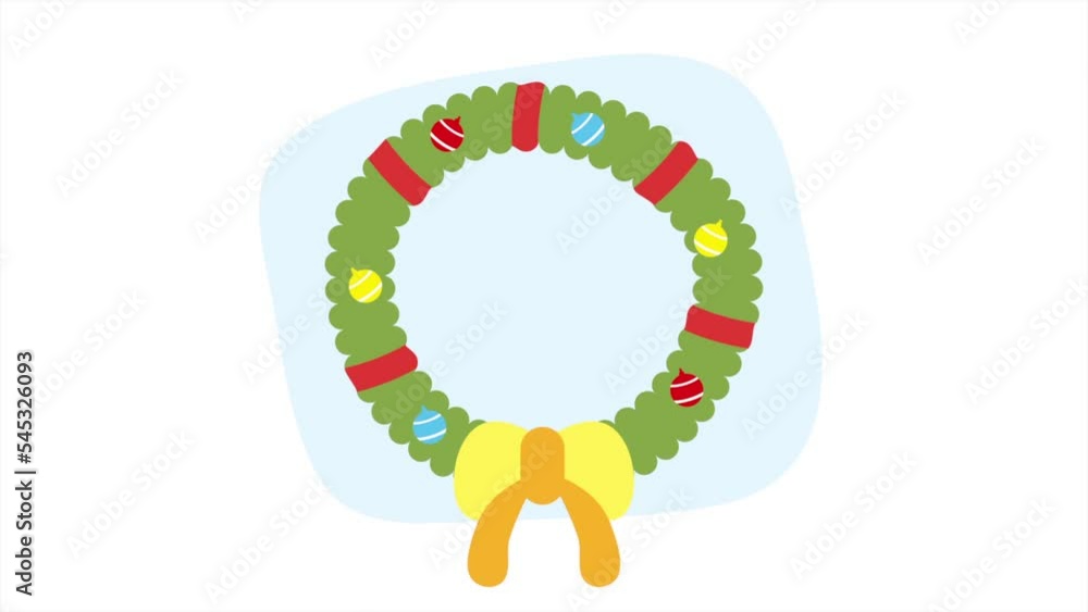 merry christmas wreath crown animation merry christmas wreath crown animation