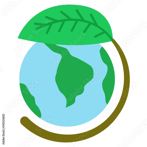 go green earth. ecology nature conservation illustration
