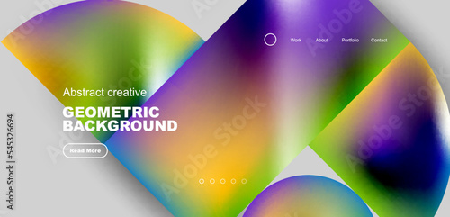Abstract circles and round elements geometric background. Vector illustration for wallpaper, banner, background, leaflet, catalog, cover, flyer