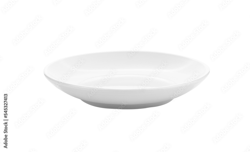 Empty ceramic white plate isolated on transparent png Empty ceramic white plate isolated on transparent png