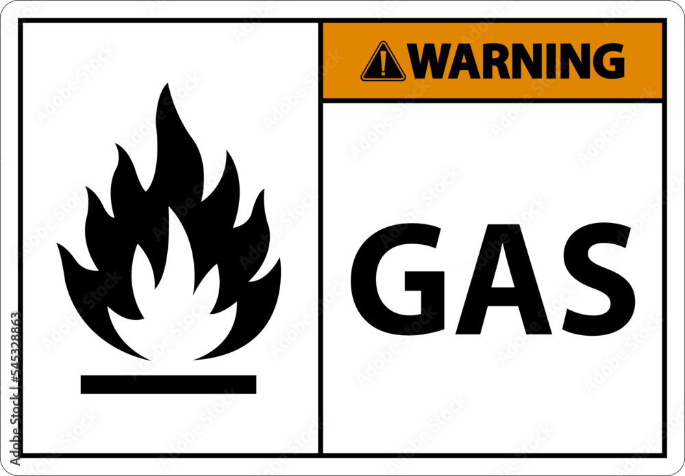 Symbol Warning Sign Gas On White Background Symbol Warning Sign Gas On White Background