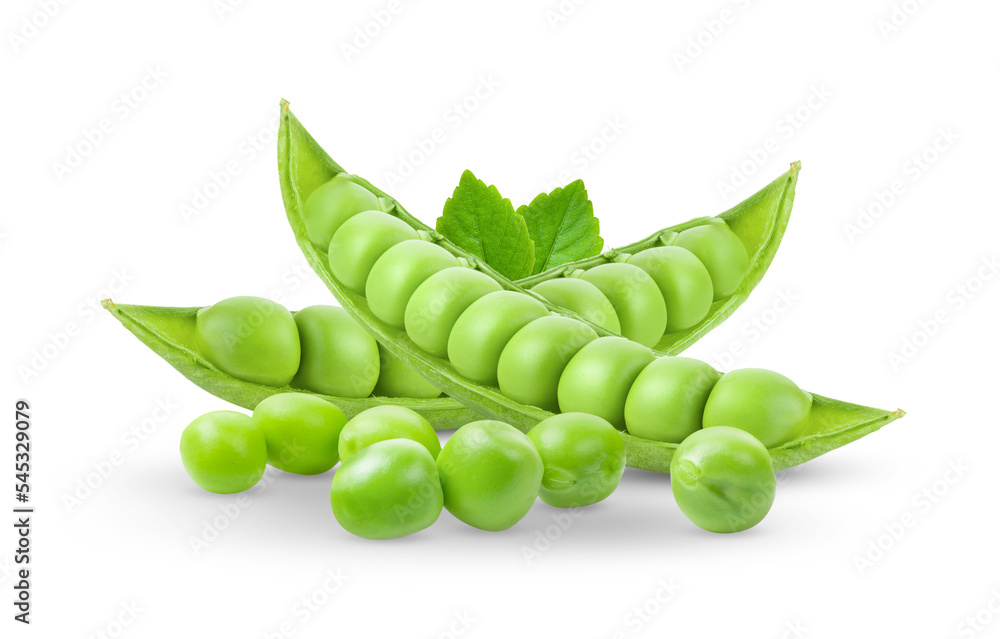 Green peas isolated on transparent png - obrazy, fototapety, plakaty 