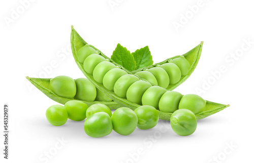 Fotografia Green peas isolated on transparent png