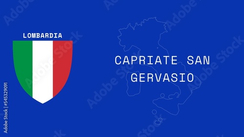 Capriate San Gervasio: Illustration mit dem Ortsnamen der italienischen Stadt Capriate San Gervasio in der Region Lombardia photo