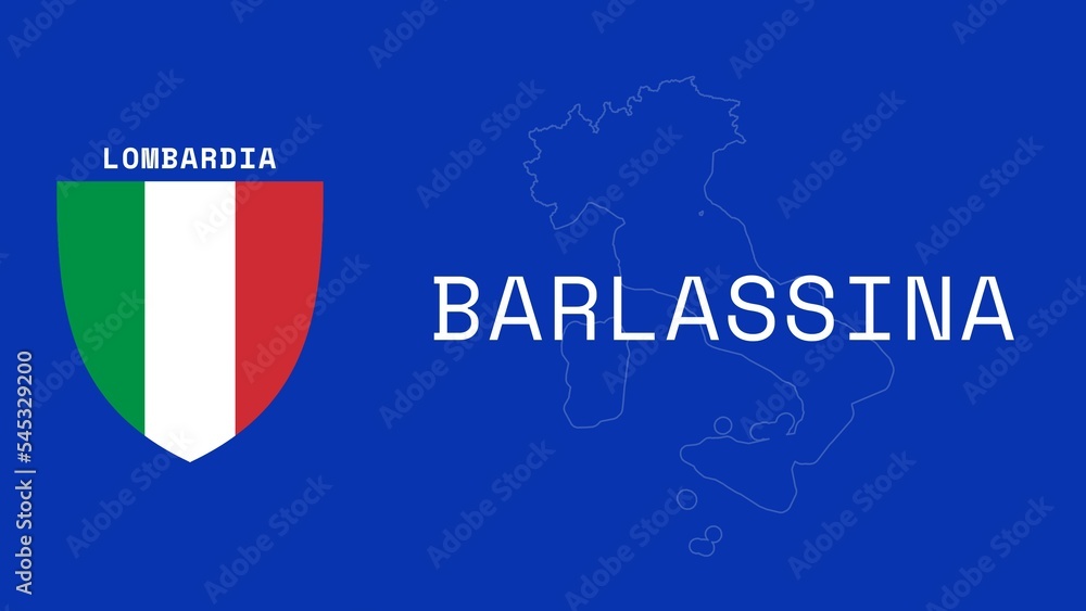 Barlassina Illustration mit dem Ortsnamen der italienischen Stadt