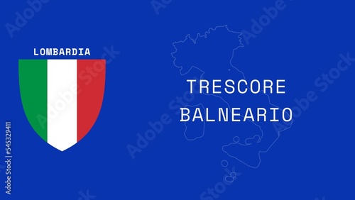 Trescore Balneario: Illustration mit dem Ortsnamen der italienischen Stadt Trescore Balneario in der Region Lombardia photo