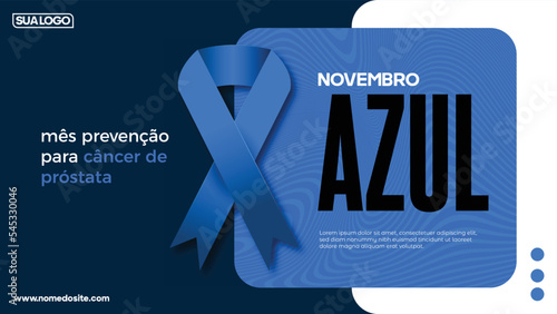 banner about prevention of prostate cancer novembro azul