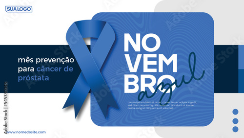 banner about novembro azul prostate cancer prevention month
