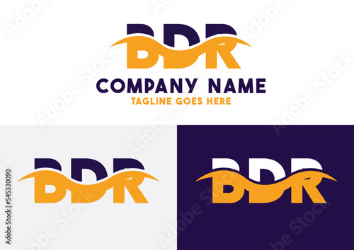 Letter BDR logo design vector template, BDR logo photo