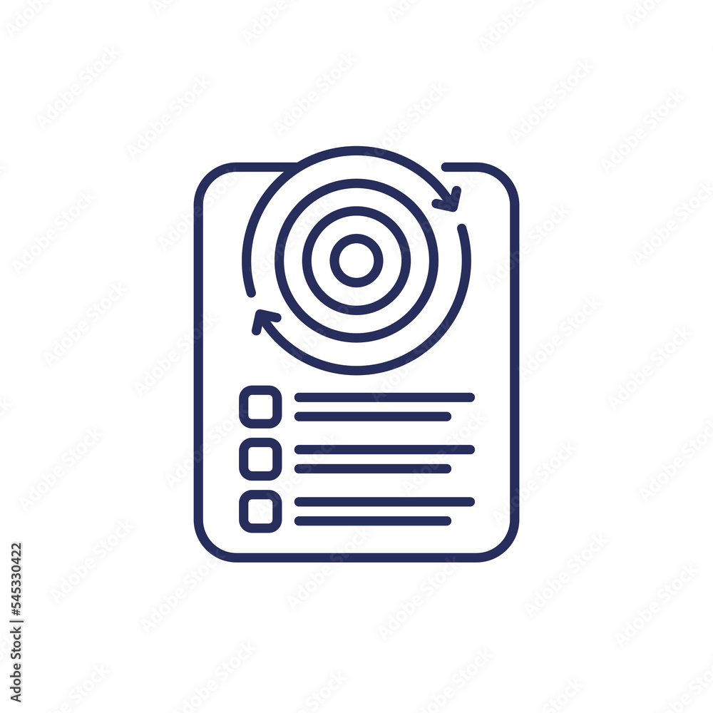 retargeting line icon, online marketing concept retargeting line icon, online marketing concept