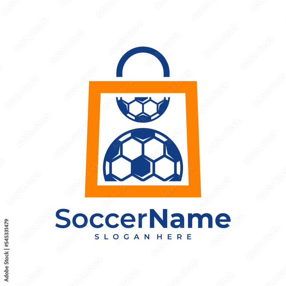 Shop Soccer logo template, Football Shop logo design vector Shop Soccer logo template, Football Shop logo design vector