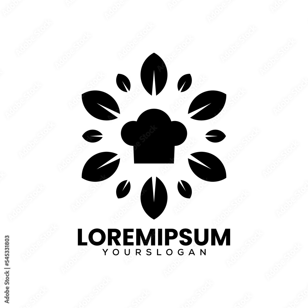 chef natural logo design template chef natural logo design template
