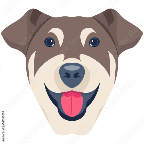 Premium flat icon design of dog 