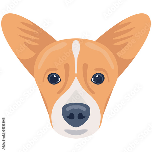 Premium flat icon design of dog 