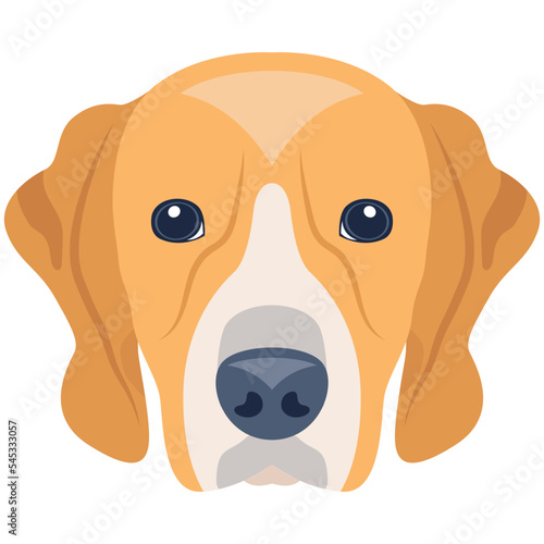 Premium flat icon design of dog 
