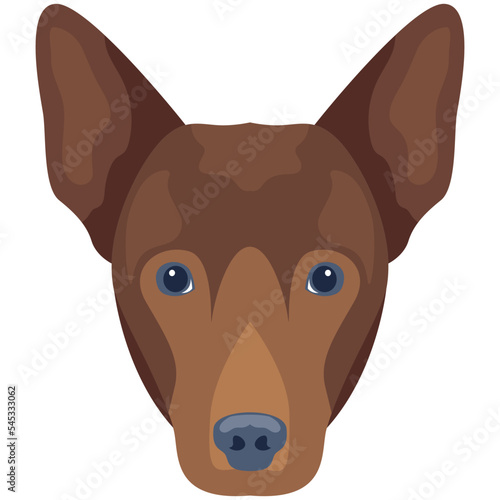 Premium flat icon design of dog 