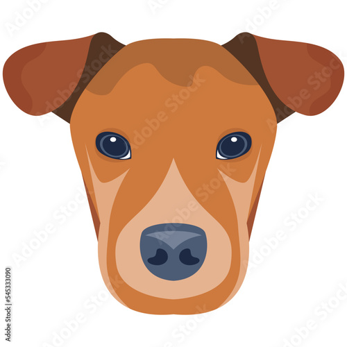 Premium flat icon design of dog 