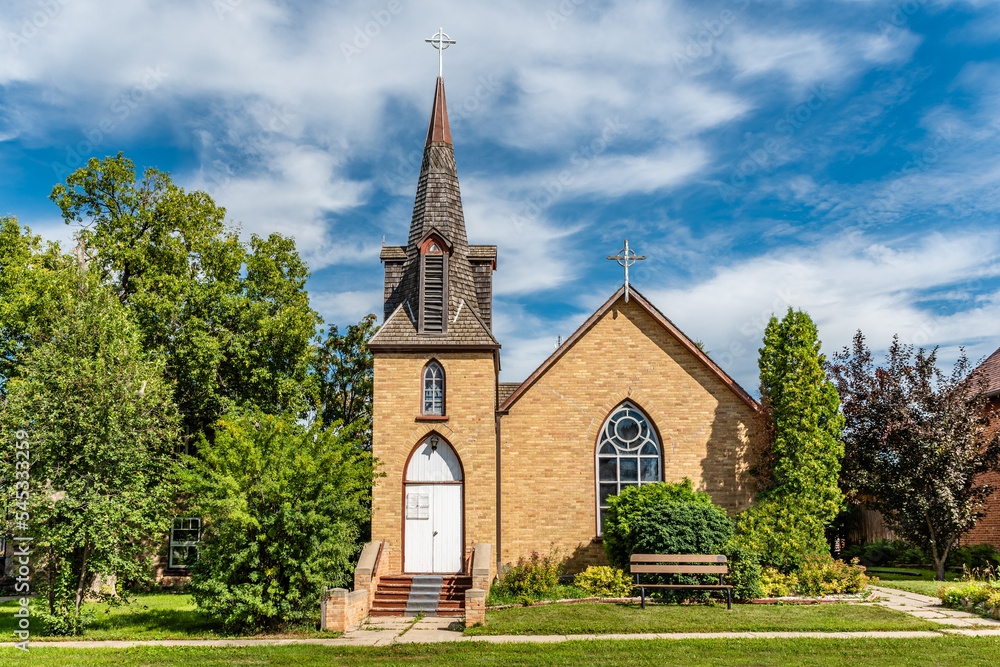 St. Peters Anglican Church, built in 1885, in Qu’Appelle, SK