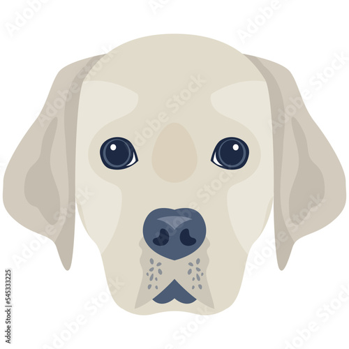 Premium flat icon design of dog 