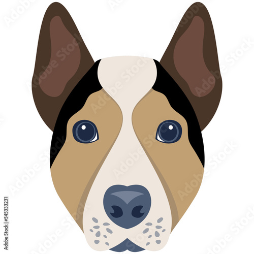 Premium flat icon design of dog 