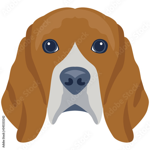 Premium flat icon design of dog 