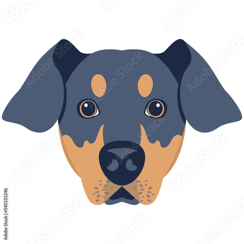 Premium flat icon design of dog 