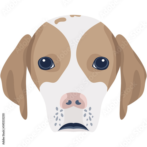 Premium flat icon design of dog 