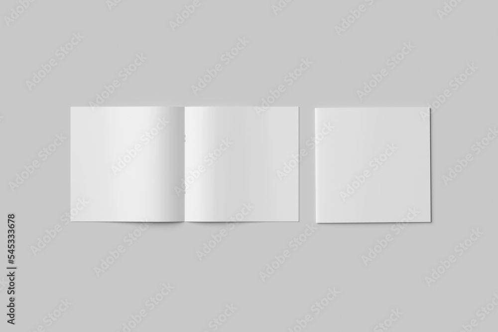 Blank Square Brouchure Mockup Blank Square Brouchure Mockup