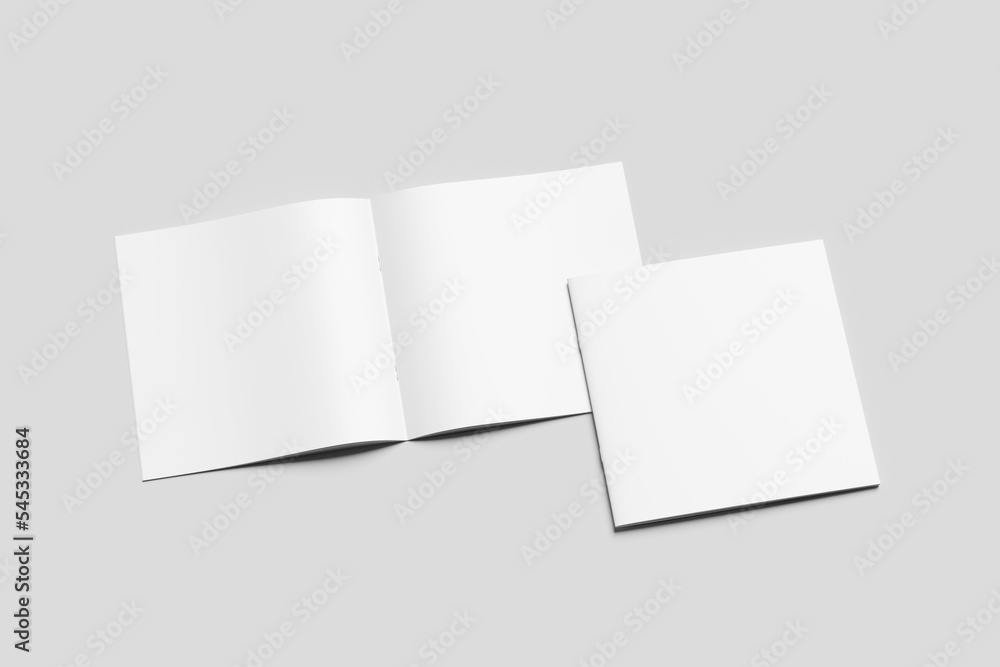 Blank Square Brouchure Mockup Blank Square Brouchure Mockup