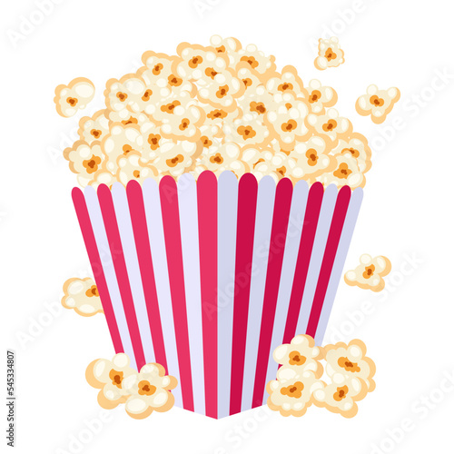 Look at this flat design of popcorn vector 