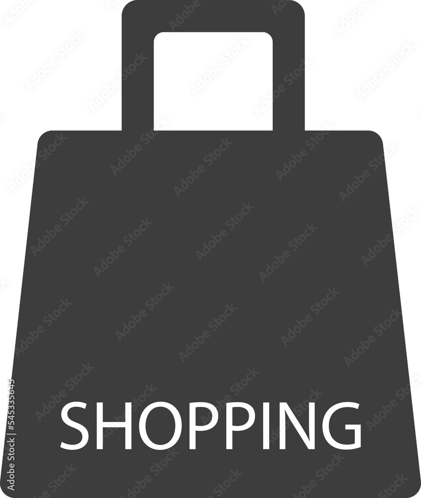Fototapeta premium Shopping bag black shadow icon, Shop icon set.