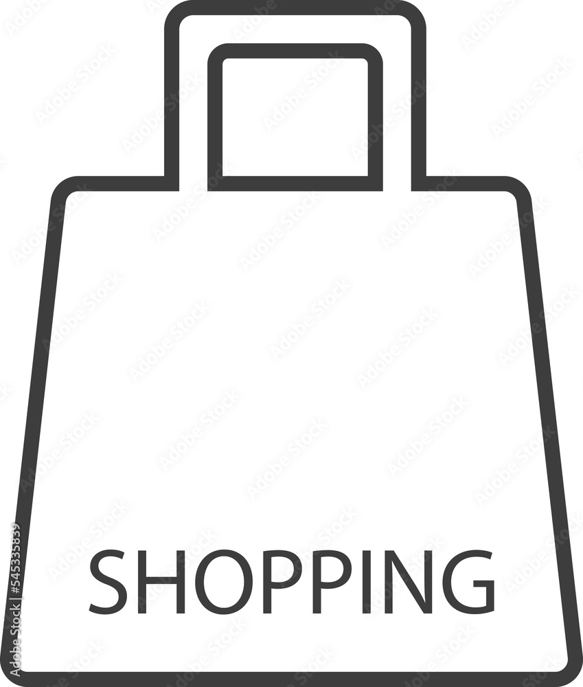 Shopping bag thin line icon, Shop icon set. Shopping bag thin line icon, Shop icon set.
