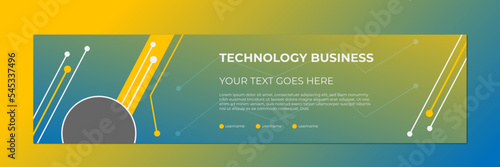 Linkedin cover banner template vector, social media banner template