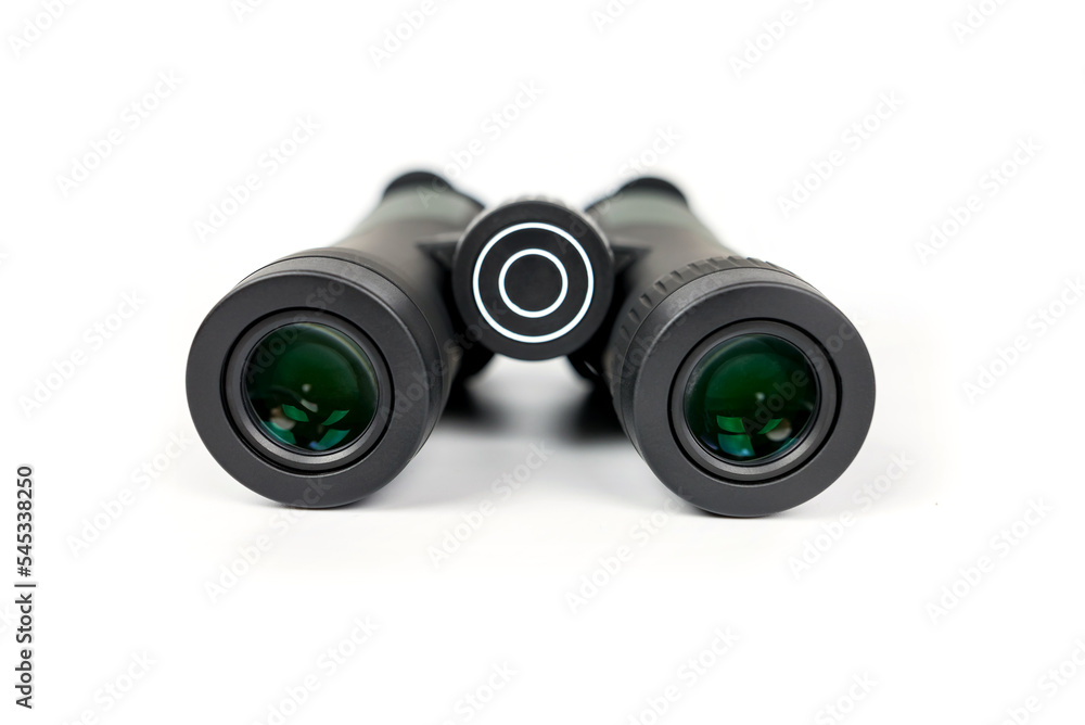 Binoculars on an isolated white background. Banner. Military binoculars. Binoculars for ZSU Binoculars on an isolated white background. Banner. Military binoculars. Binoculars for ZSU