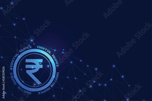 digital indian currency background with rupee symbol