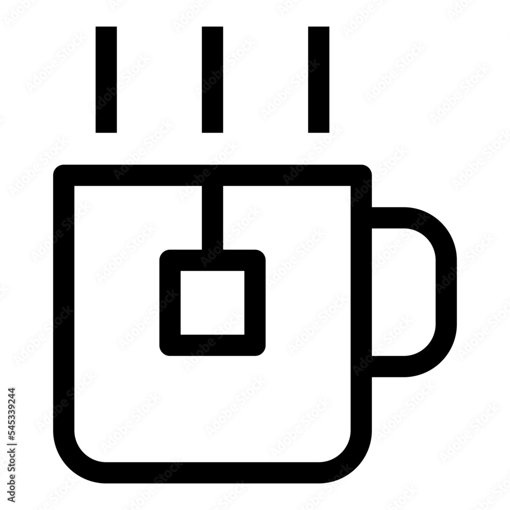 Icon Teacup With Style Outline Icon Teacup With Style Outline