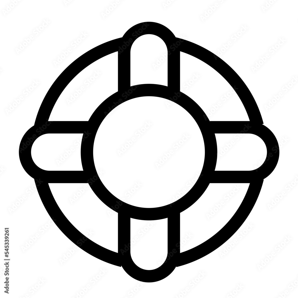 Icon Lifebuoy With Style Outline Icon Lifebuoy With Style Outline