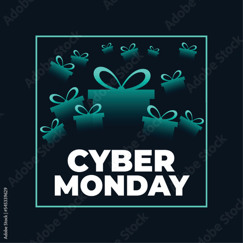 Cyber monday sale template background for online shopping